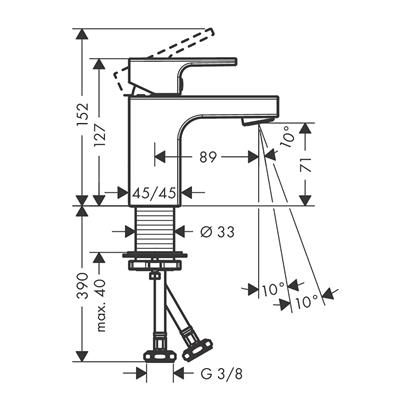 HansGrohe Vernis Shape Tek Kollu Lavabo Bataryası 70 Kumandasız - 71567670