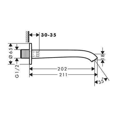 HansGrohe Vivenis Küvet Gagası - 75410000