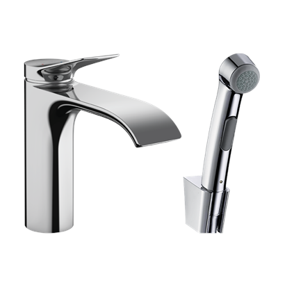 HansGrohe Vivenis Tek Kollu Lavabo Bataryası Bidette El Duşu Ve 160 Cm Hortum İle - 75210000