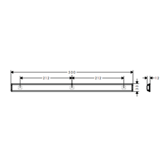 Hansgrohe WallStoris Duvar Barı 50 cm Satin Siyah - 27902670