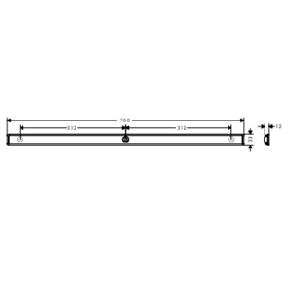 Hansgrohe WallStoris Duvar Barı 70 cm Satin Beyaz - 27904700