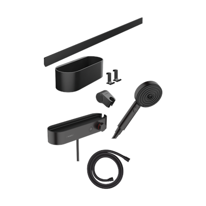 HansGrohe Wallstoris Set El Duşu 105 3Jet Ecosmart Activation, Termostat, 70 Cm Duş Barı Ve Depolama Seti - 24250670