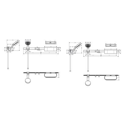 HansGrohe Wallstoris Set El Duşu 105 3Jet Activation Ecosmart, 70 Cm Duş Barı Ve Depolama Seti - 24291670