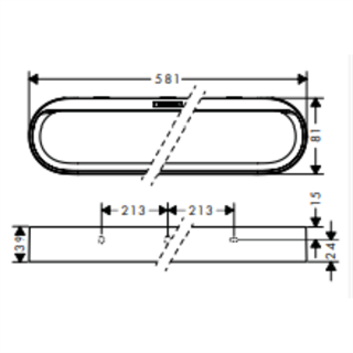 Hansgrohe WallStoris Sürgü Satin Siyah - 27917670