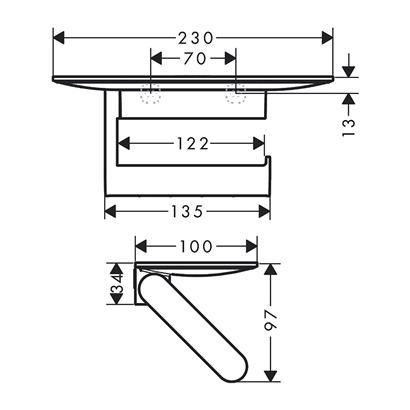 HansGrohe Wallstoris Tuvalet Kağıtlığı Raflı - 27928670