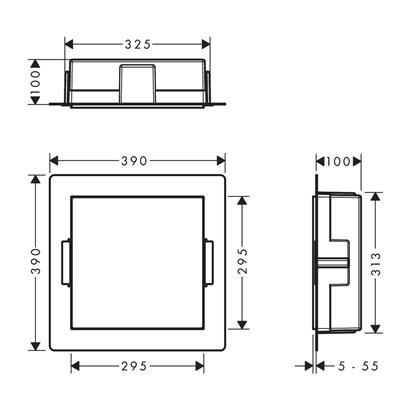 HansGrohe Xtrastoris Minimalistic Duvar Nişi Açık Çerçeveli 300/300/100 - 56073800