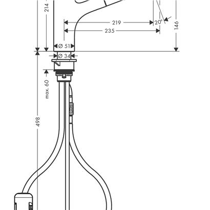 HansGrohe Zesis M33 Tek Kollu Eviye Bataryası, 150, Çekilebilir El Duşu, 2Jet - 74800670