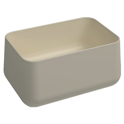 İsvea Allegro Tezgah Üstü Monoblok Lavabo Fildişi 60 cm