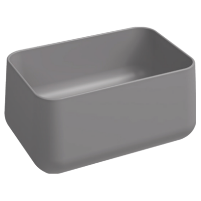 İsvea Allegro Tezgah Üstü Monoblok Lavabo Mat Taş Gri 60 cm