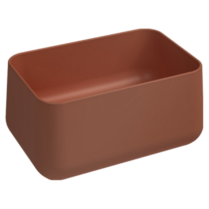 İsvea Allegro Tezgah Üstü Monoblok Lavabo Mat Terracotta 60 cm
