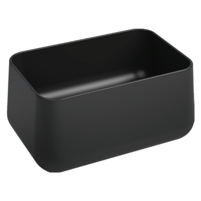 İsvea Allegro Tezgah Üstü Monoblok Lavabo Mat Siyah 60 cm