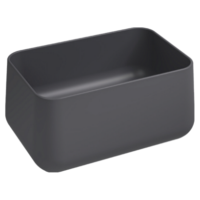 İsvea Allegro Tezgah Üstü Monoblok Lavabo Antrasit 60 cm