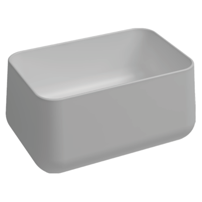 İsvea Allegro Tezgah Üstü Monoblok Lavabo Mat Beyaz 60 cm