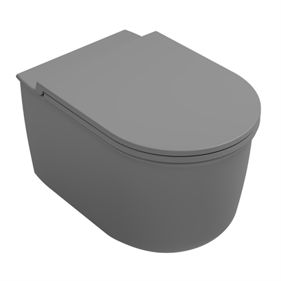 İsvea Fluido Ultimate Flush Taş Gri Asma Klozet Seti ( Klozet Kapağı Dahildir )