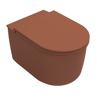 İsvea Fluido Ultimate Flush Terracotta Asma Klozet Seti ( Klozet Kapağı Dahildir )