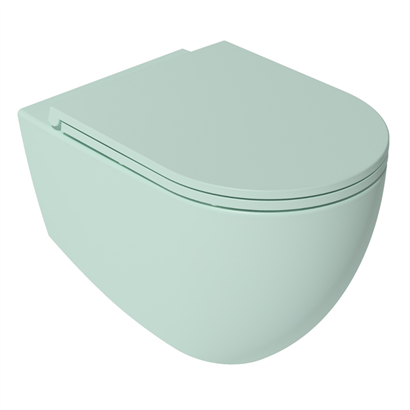 İsvea Infinity Clearim Plus Asma Klozet Seti, Mint ( Klozet Kapağı Dahildir )