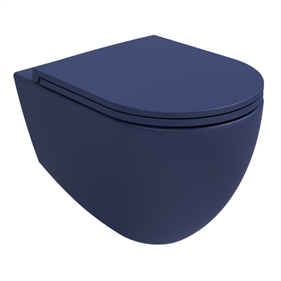 İsvea Infinity Clearim Plus Asma Klozet Seti, Mavi ( Klozet Kapağı Dahildir )