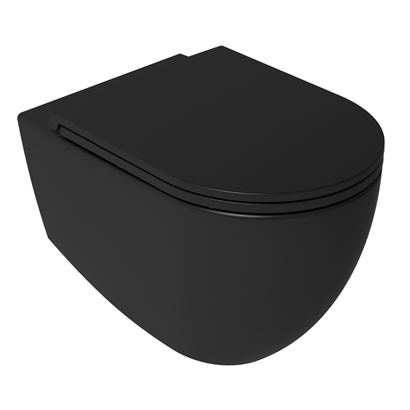 İsvea Infinity Clearim Plus Asma Klozet Seti, Siyah ( Klozet Kapağı Dahildir )