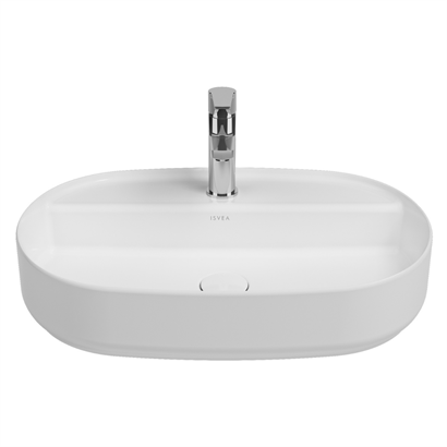 İsvea Infinity Tezgah Üstü Lavabo Mat Beyaz, 60 cm