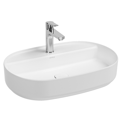 İsvea Infinity Tezgah Üstü Lavabo Mat Beyaz, 60 cm