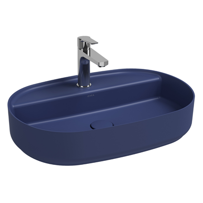 İsvea Infinity Tezgah Üstü Lavabo Mavi, 60 cm