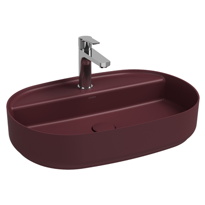 İsvea Infinity Tezgah Üstü Lavabo Rustik Bordo, 60 cm