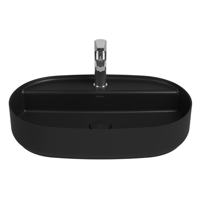 İsvea Infinity Tezgah Üstü Lavabo Siyah, 60 cm
