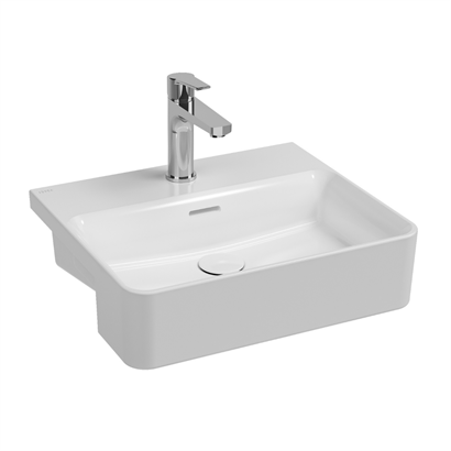 İsvea INFINITY Yarım Tezgah Üstü Lavabo Beyaz, 50 cm 