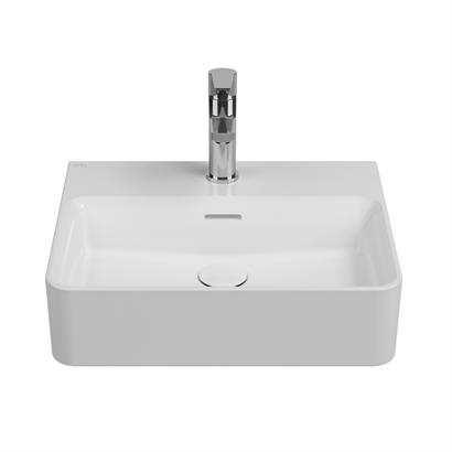 İsvea INFINITY Yarım Tezgah Üstü Lavabo Beyaz, 50 cm 