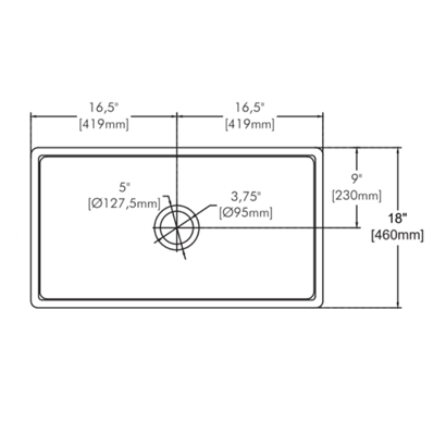 İsvea Ledro Beyaz Seramik Eviye - Tek Gözlü, 84 cm