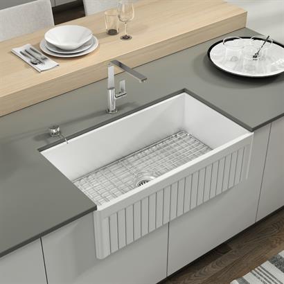 İsvea Ledro Beyaz Seramik Eviye - Tek Gözlü, 76 cm