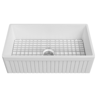 İsvea Ledro Beyaz Seramik Eviye - Tek Gözlü, 84 cm