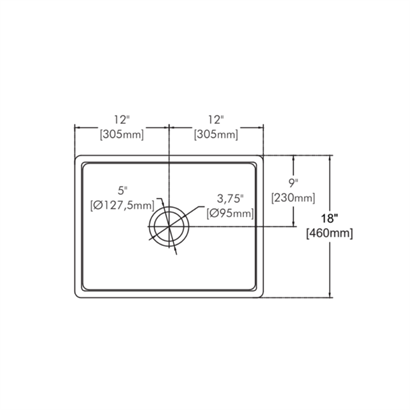 İsvea Lugano Beyaz Seramik Eviye Seti -Tek Gözlü, 61 cm