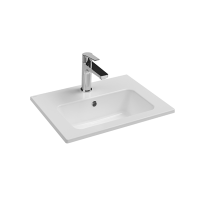 İsvea Sistema Compacto Etajerli Lavabo Beyaz, 50 x 36 cm