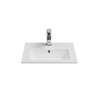 İsvea Sistema Compacto Etajerli Lavabo Beyaz, 50 x 36 cm