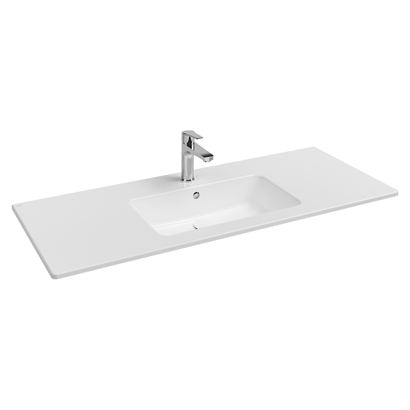 İsvea Sistema Etajerli Flat Lavabo Beyaz, 121 cm