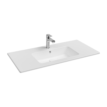İsvea Sistema Etajerli Flat Lavabo Beyaz, 101 cm