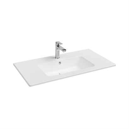 İsvea Sistema Etajerli Flat Lavabo Beyaz, 91 cm