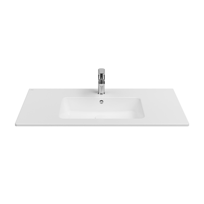 İsvea Sistema Etajerli Flat Lavabo Beyaz, 101 cm