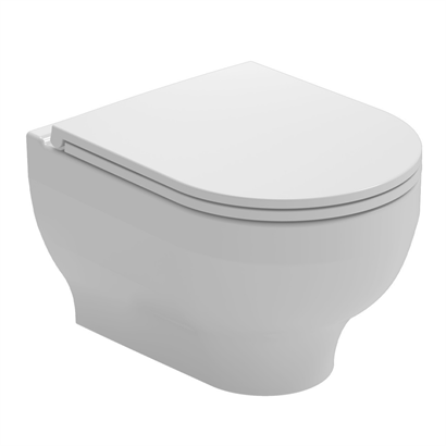 İsvea Soluzione XI Compacto Rimless Beyaz Asma Klozet Seti ( Klozet Kapağı Dahildir )