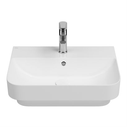 İsvea Sott Aqua Inset Tezgah Üstü Lavabo Beyaz, 57 cm