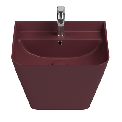 İsvea SOTTAQUA Asma Monoblok Lavabo Rustik Bordo, 50 cm