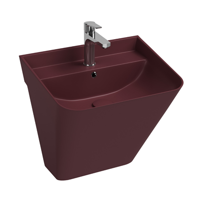 İsvea SOTTAQUA Asma Monoblok Lavabo Rustik Bordo, 50 cm