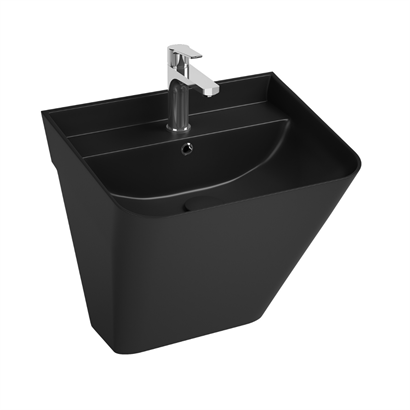 İsvea SOTTAQUA Asma Monoblok Lavabo Siyah, 50 cm