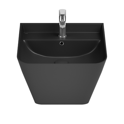 İsvea SOTTAQUA Asma Monoblok Lavabo Siyah, 50 cm