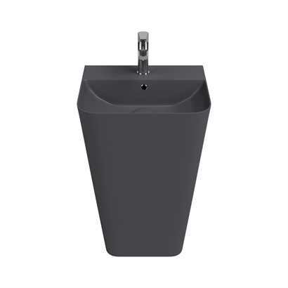 İsvea SOTTAQUA Yerden Monoblok Lavabo Antrasit, 50 cm