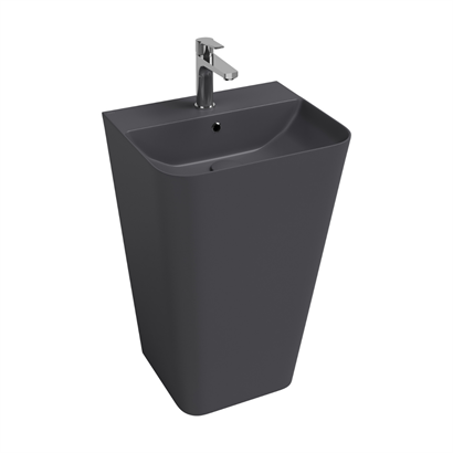 İsvea SOTTAQUA Yerden Monoblok Lavabo Antrasit, 50 cm