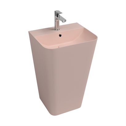 İsvea SOTTAQUA Yerden Monoblok Lavabo Mat Somon, 50 cm
