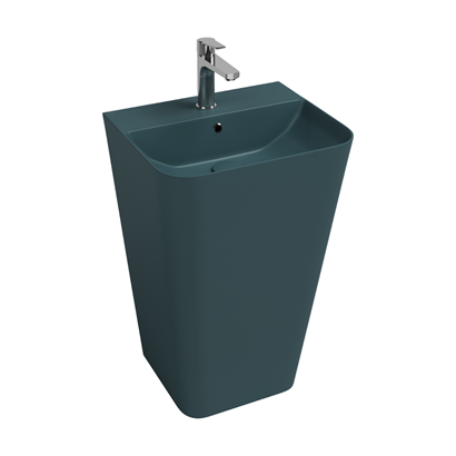 İsvea SOTTAQUA Yerden Monoblok Lavabo Petrol Yeşili, 50 cm
