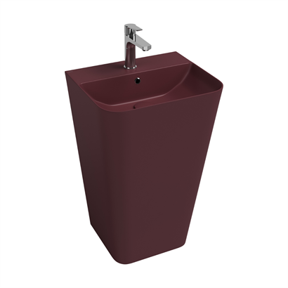 İsvea SOTTAQUA Yerden Monoblok Lavabo Rustik Bordo, 50 cm